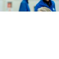 woman smiling at brunch